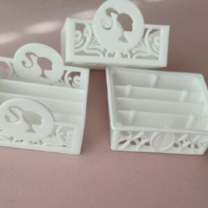 Barbie White Decorative Doll Drawers Set